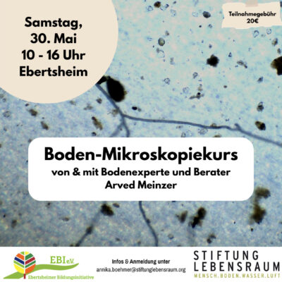 Veranstaltungshinweis Stiftung Lebensraum: 2026-05-30 - Boden-Mikroskopie