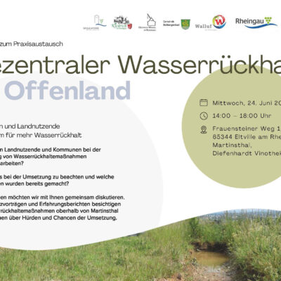 Einladungsschreiben Dezentraler Wasserrückhalt im Offenland